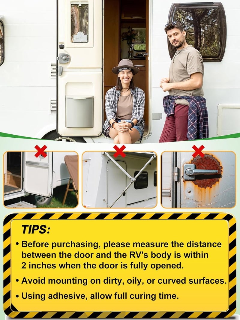 Acostop RV Magnetic Door Catch with Adhesives Screws - Easy to Install Camper Trailer Door Holder, Sturdy Stopper for RV Accessories, 1 Pack - Image 5